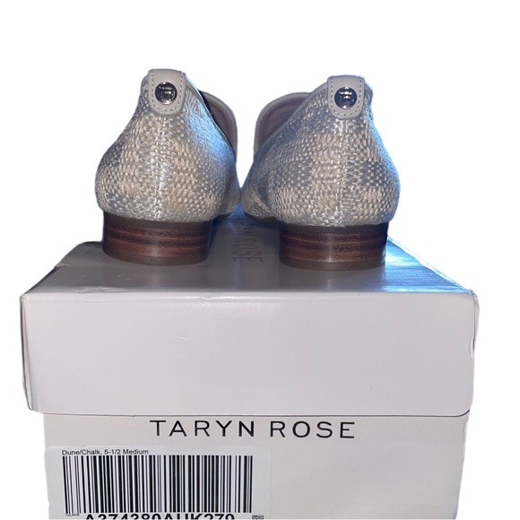 NWB Taryn Rose Woven Floral Loafers in Chalk - Picture 8 of 15